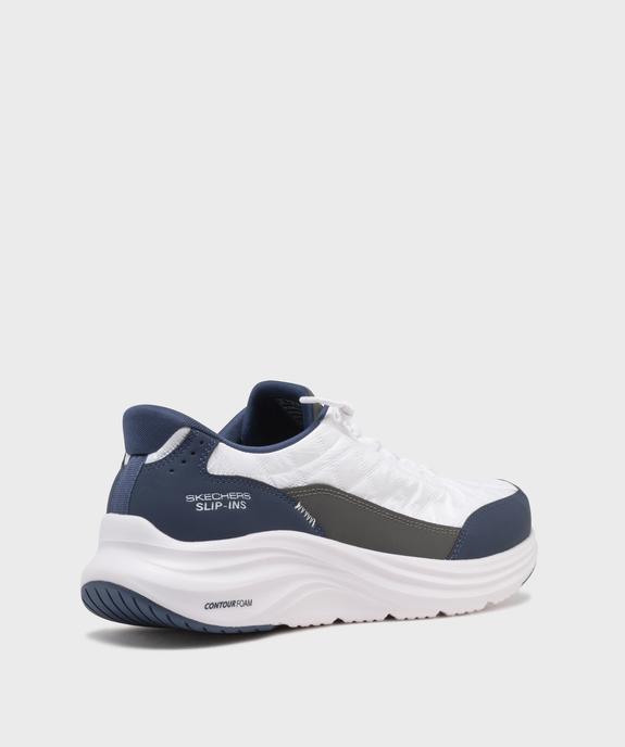 Baskets en toile sur épaisse semelle faciles à enfiler homme - Skechers vue4 - SKECHERS - GEMO