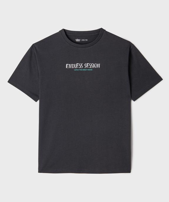 Tee-shirt manches courtes coupe oversize motif surf garçon vue2 - GEMO 4G GARCON - GEMO