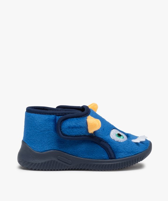 Chaussons garçon bottillons en velours monstre vue1 - GEMO (ENFANT) - GEMO
