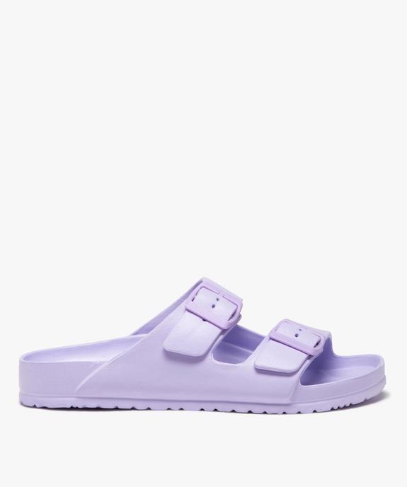 Mules de piscine femme unies avec brides à boucle vue1 - GEMO (PLAGE) - GEMO