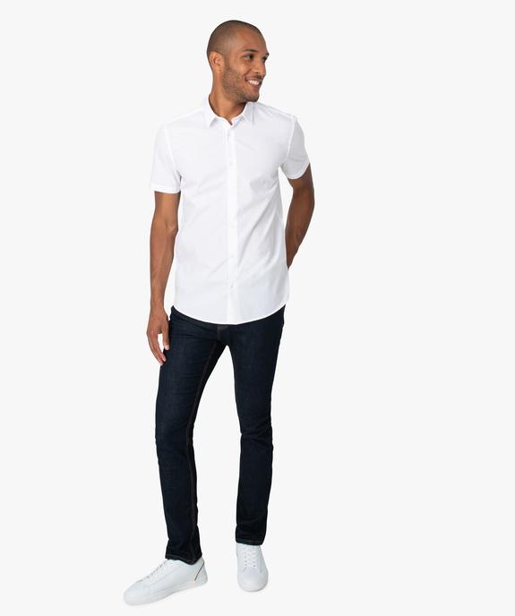 Chemise homme unie à manches courtes - Repassage facile vue5 - GEMO (HOMME) - GEMO