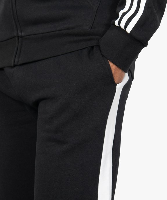 Pantalon de jogging homme avec bandes sur les côtés  vue2 - GEMO 4G HOMME - GEMO