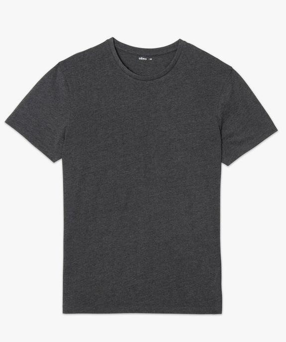 Tee-shirt homme à manches courtes uni vue4 - GEMO 4G HOMME - GEMO