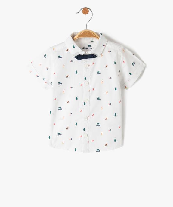 Chemise bébé garçon spécial Noël avec nœud papillon vue1 - GEMO(BEBE DEBT) - GEMO
