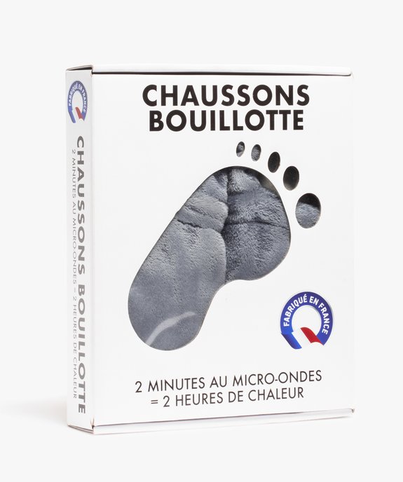 Chaussons bouillotte à chauffer au micro-ondes  vue3 - GEMO - GEMO