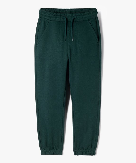 Pantalon de jogging uni avec taille élastique garçon vue1 - 1E PRIX BY GEMO - GEMO