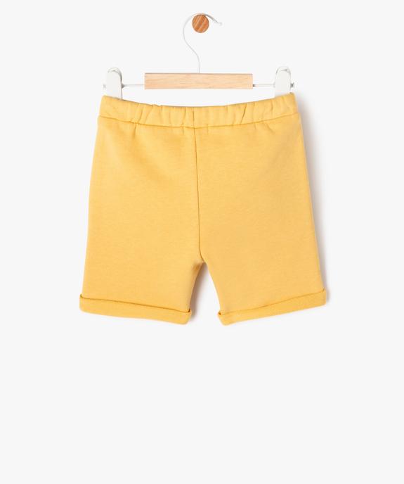 Bermuda en molleton bébé garçon - GEMO 4G BEBE Bermuda en molleton bébé garçon vue3 - GEMO 4G BEBE - GEMO