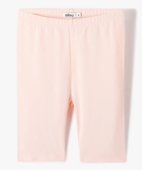 Legging court cycliste uni fille vue1 - GEMO 4G FILLE - GEMO