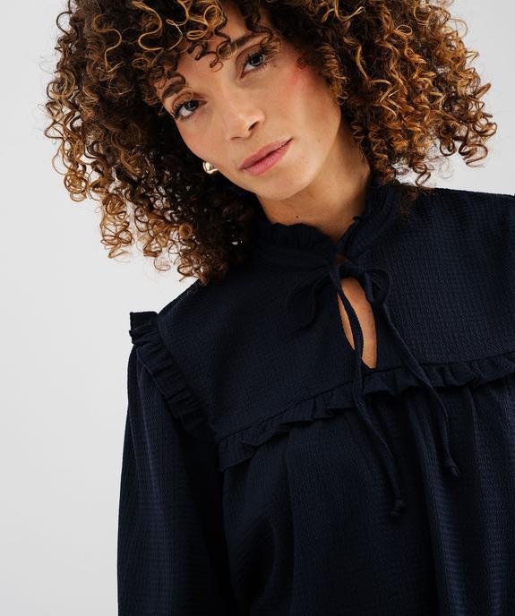 Blouse manches longues à col V femme vue2 - GEMO 4G FEMME - GEMO