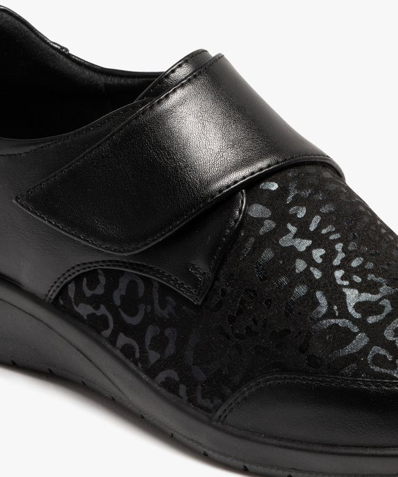 Derbies confort à scratch à talon compensé femme vue12 - G'FLEX - GEMO