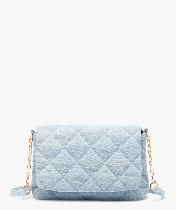 Sac femme en jean matelassé avec bandoulière en chaîne vue1 - GEMO (ACCESS) - GEMO