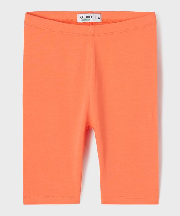 Legging court cycliste uni fille vue4 - GEMO 4G FILLE - GEMO