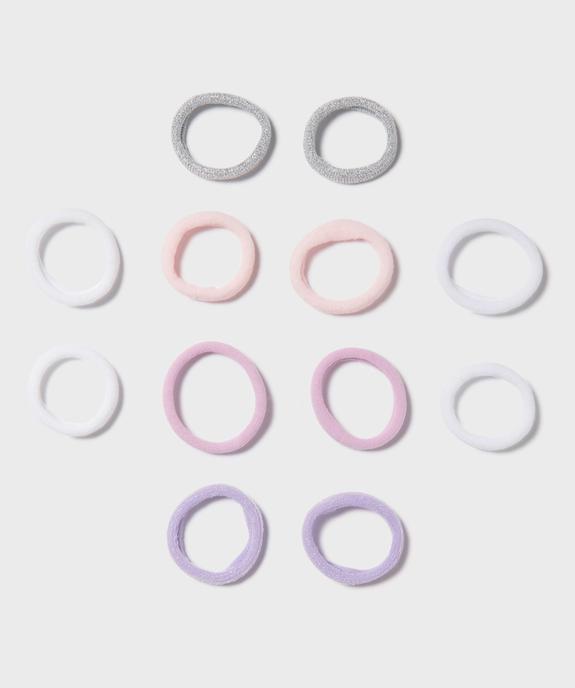 Élastiques à cheveux en mousse pastel et pailletés (lot de 12) vue1 - GEMO (ACCESS) - GEMO