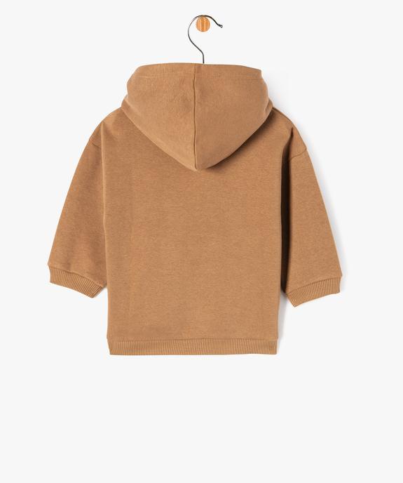 Sweat à capuche en molleton doux bébé garçon vue5 - GEMO 4G BEBE - GEMO
