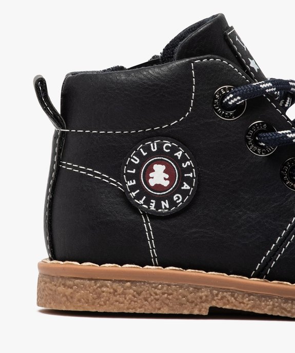 Boots bébé garçon à lacets et zip – LuluCastagnette vue6 - LULU CASTAGNETT - GEMO