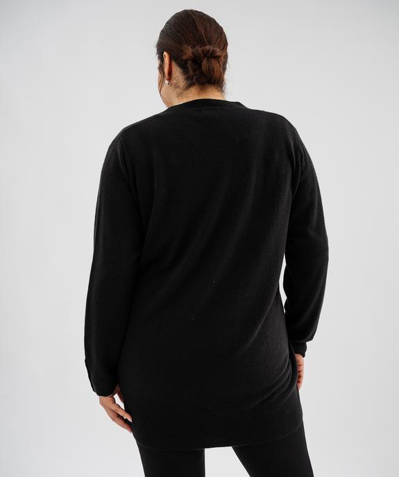 Gilet long porté ouvert femme grande taille vue10 - GEMO (G TAILLE) - GEMO
