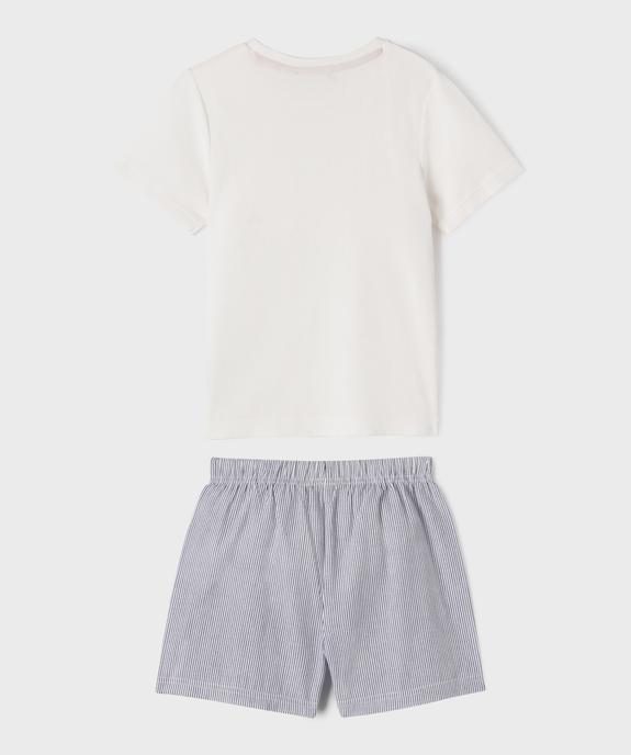 Pyjashort bicolore garçon - LuluCastagnette vue4 - LULUCASTAGNETTE - GEMO