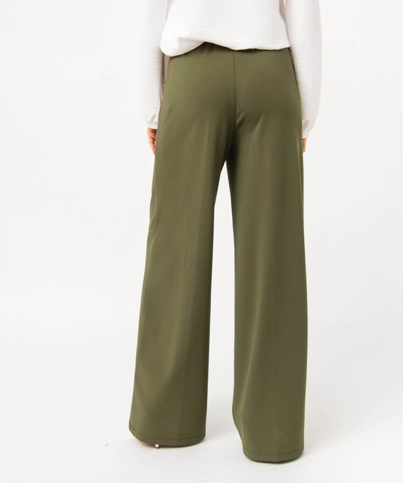 Pantalon en maille extensible avec bijou à la ceinture femme vue3 - GEMO(FEMME PAP) - GEMO
