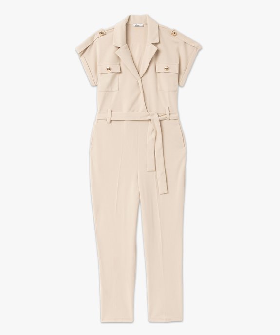 Combinaison pantalon à manches courtes esprit saharienne femme vue4 - GEMO(FEMME PAP) - GEMO