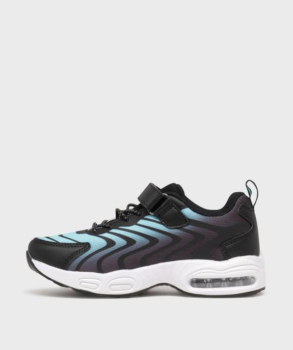 Baskets running fermeture scratch avec semelle bulle garçon - 5 Miles vue3 - 5 MILES GEMO FOR GOOD - GEMO