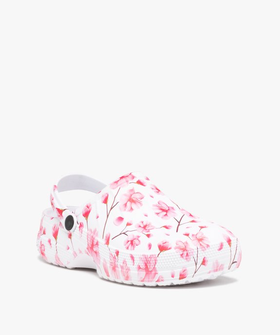 Sabots souples femme imprimés fleurs vue2 - GEMO (PLAGE) - GEMO