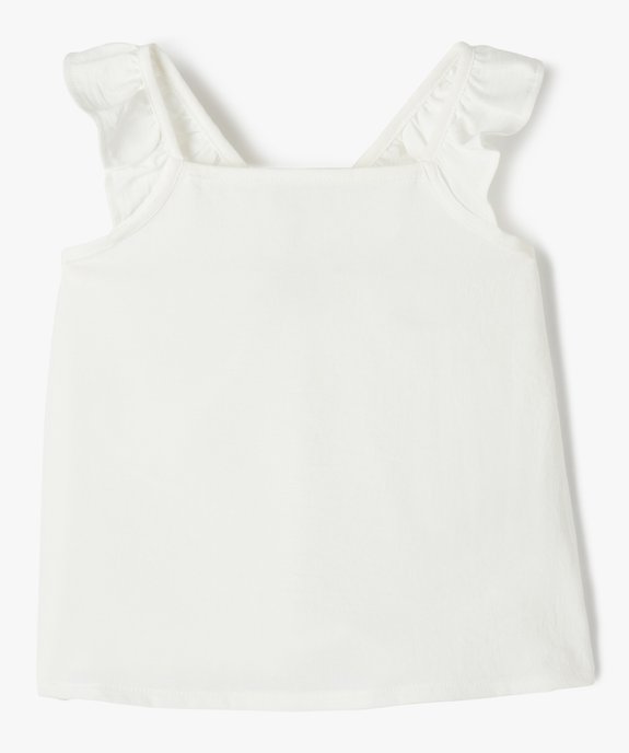 Blouse à bretelles volantées avec dos fantaisie fille vue1 - GEMO (ENFANT) - GEMO