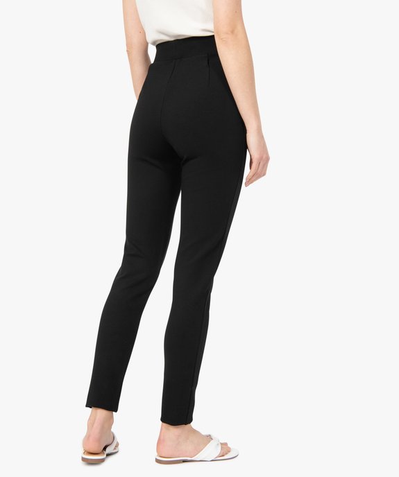 Leggings femme en maille épaisse avec surpiqûre fantaisie vue3 - GEMO(FEMME PAP) - GEMO