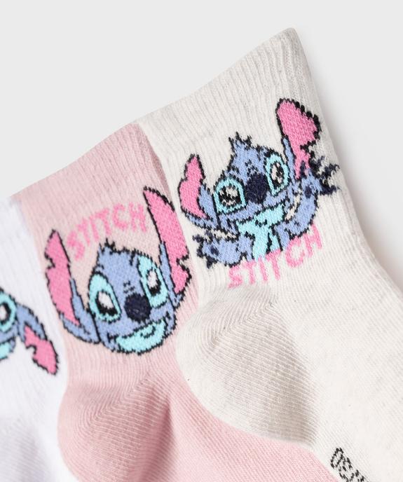 Chaussettes courtes à motifs Stitch fille (lot de 3) - Disney vue2 - LILO & STITCH - GEMO