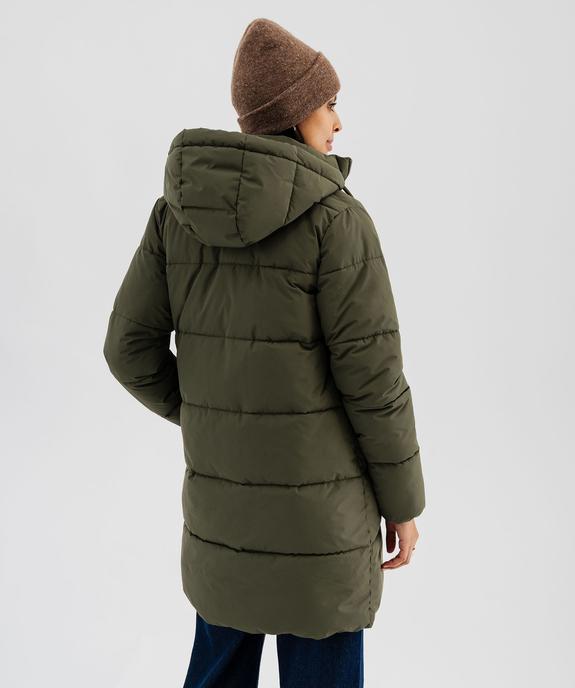 Doudoune mi-longue à capuche et col montant femme vue3 - GEMO 4G FEMME - GEMO