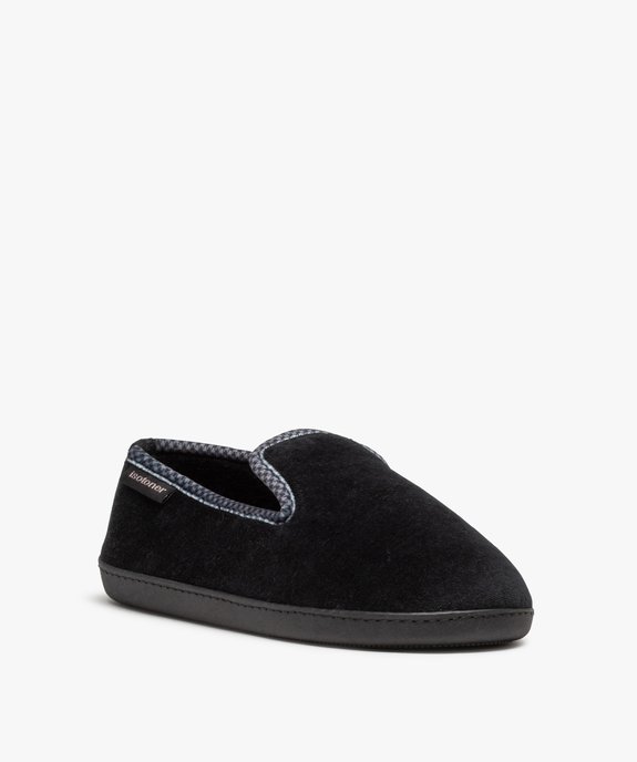 Chaussons homme style charentaises en velours - Isotoner vue2 - ISOTONER - GEMO