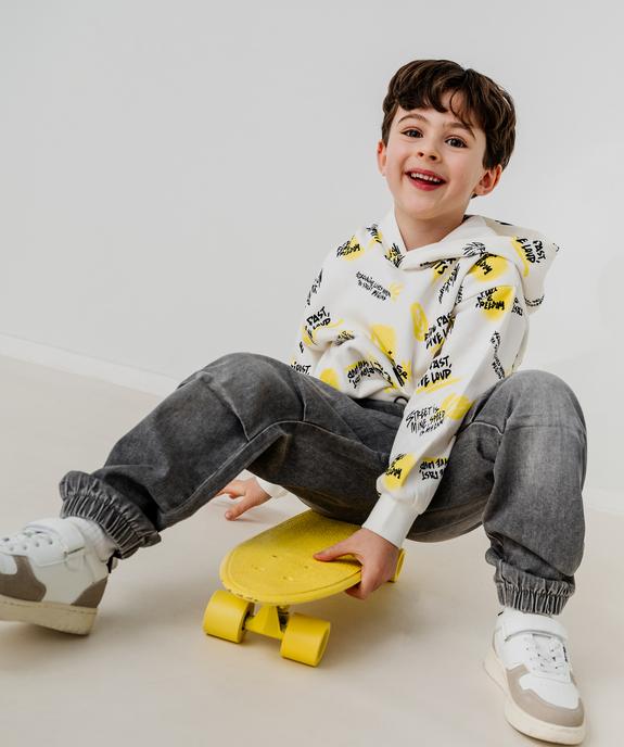 Sweat à capuche avec inscriptions graffiti garçon vue1 - GEMO 4G GARCON - GEMO