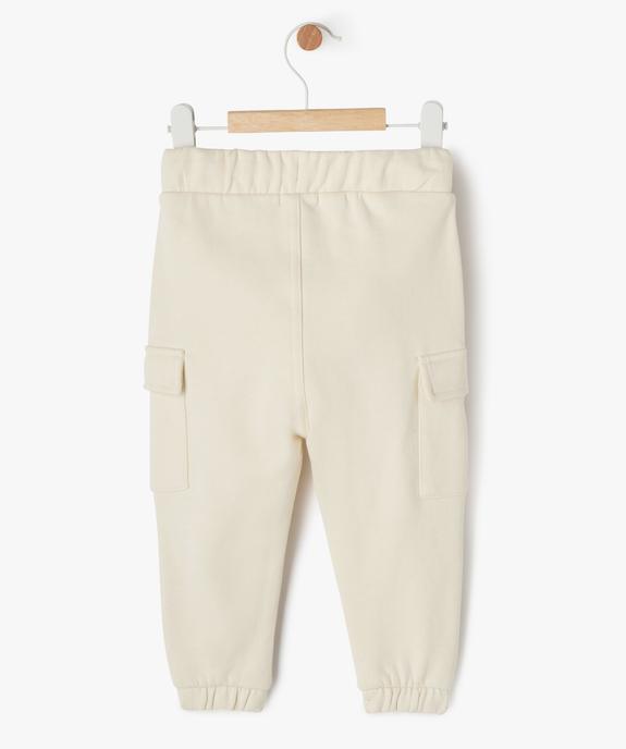 Jogging coupe cargo en maille bouclette bébé garçon vue3 - GEMO(BEBE DEBT) - GEMO