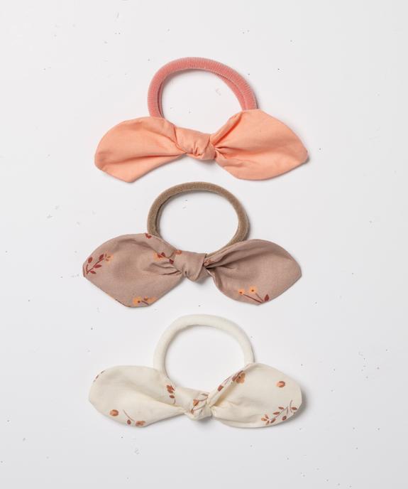 Élastique mousse avec nœud fantaisie (lot de 3) vue1 - GEMO (ACCESS) - GEMO