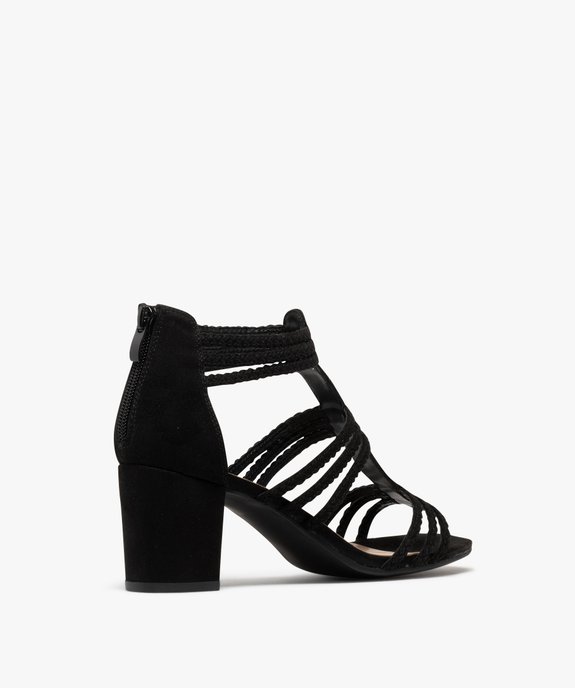 Sandales à talon avec brides tressées femme vue4 - VALENTINA BALDA - GEMO