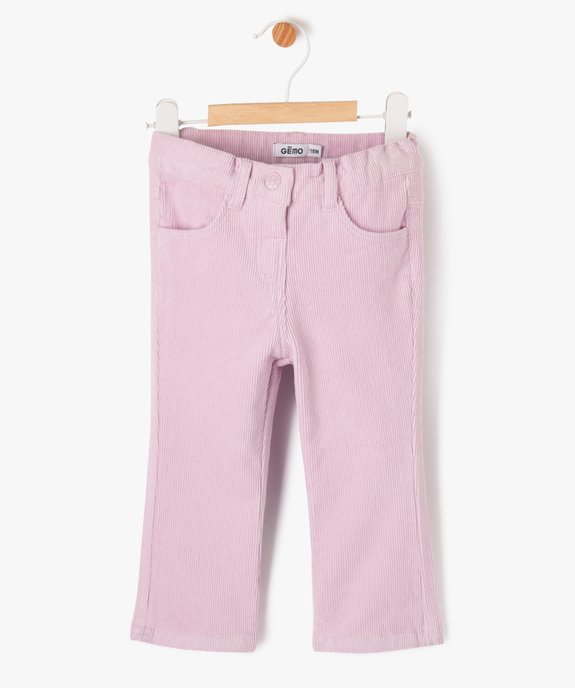 Pantalon en velours côtelé coupe flare bébé fille vue1 - GEMO(BEBE DEBT) - GEMO