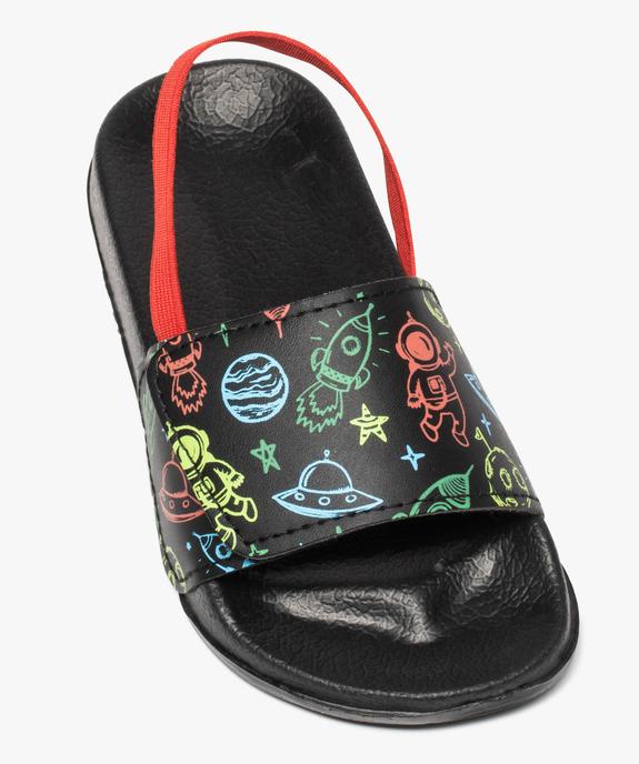 Mules de piscine garçon avec bride élastiquée  et bandeau scratch ajustable vue5 - GEMO (ENFANT) - GEMO