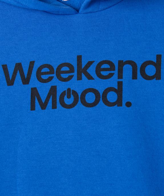 Sweat à capuche avec inscription garçon vue2 - GEMO (JUNIOR) - GEMO