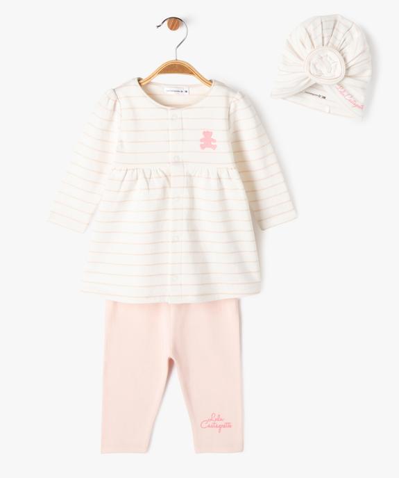 Ensemble 3 pièces bébé fille - LuluCastagnette vue1 - LULUCASTAGNETTE - GEMO