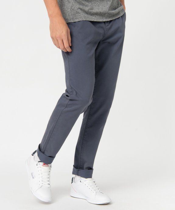 Pantalon chino en coton stretch coupe Slim homme vue1 - GEMO 4G HOMME - GEMO