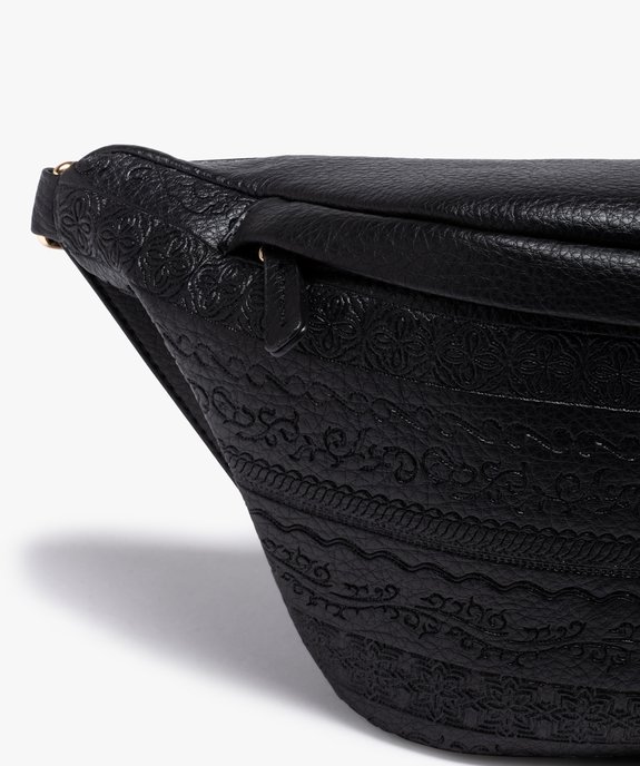 Sac femme forme banane en matière texturée vue4 - GEMO (ACCESS) - GEMO