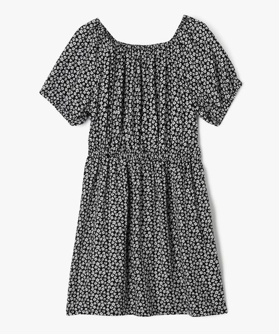 Robe courte et fleurie à manches ballons fille vue1 - GEMO 4G FILLE - GEMO