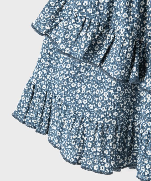 Jupe à volants à motifs fleuris fille vue2 - GEMO 4G FILLE - GEMO