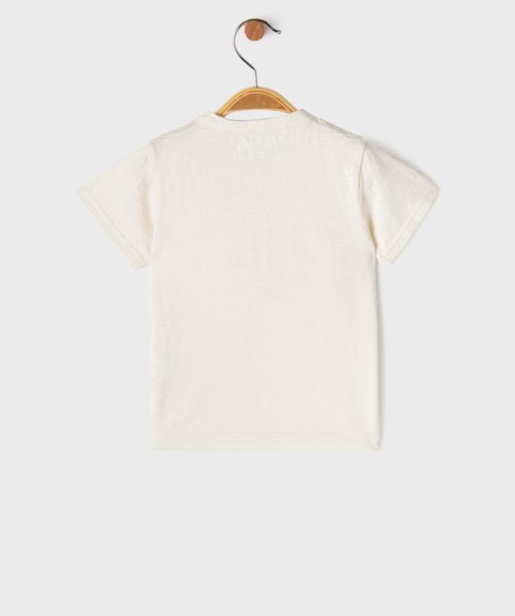 Tee-shirt manches courtes col tunisien bébé garçon vue3 - GEMO(BEBE DEBT) - GEMO