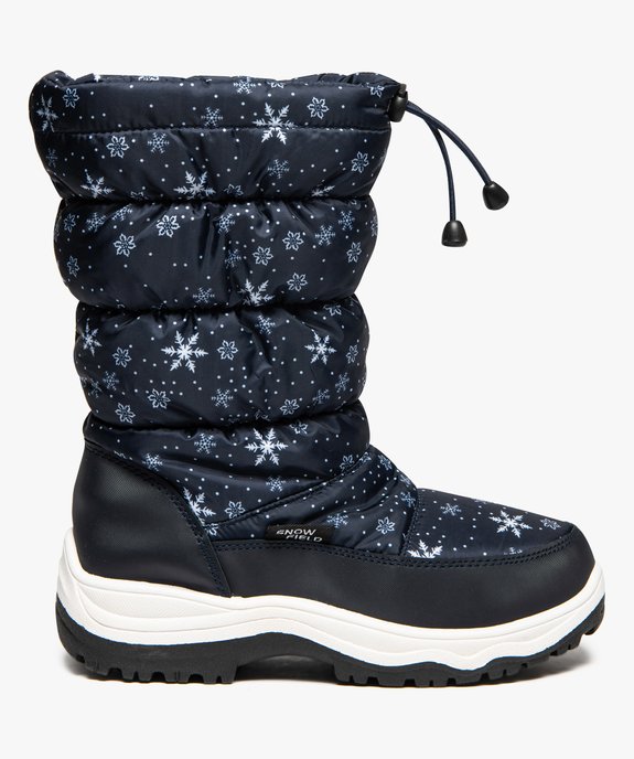 Après-ski femme avec motifs flocons de neige vue1 - GEMO (EQUIPT) - GEMO