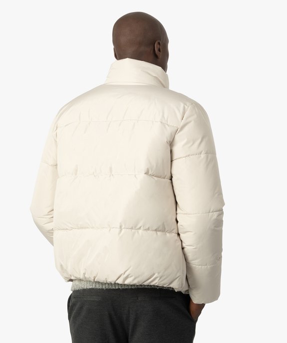 Blouson matelassé homme avec col montant vue3 - GEMO (HOMME) - GEMO