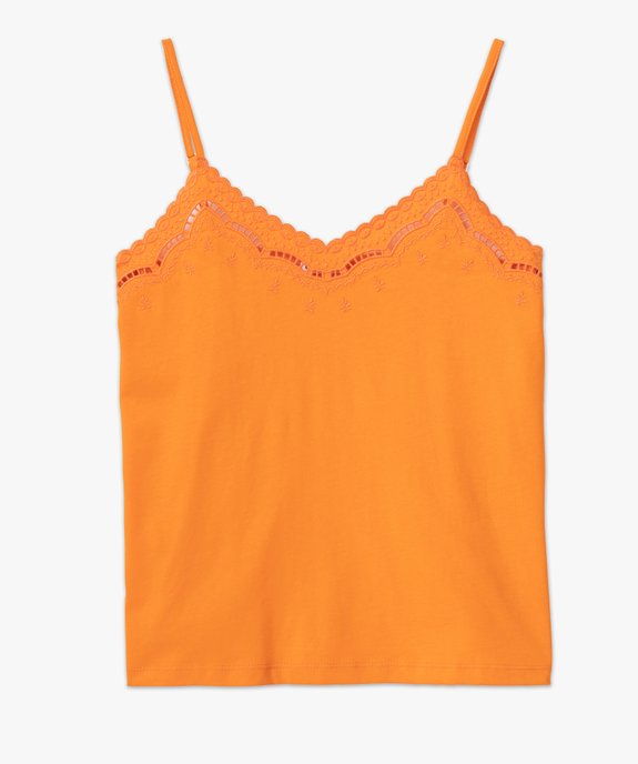 Débardeur brodé en coton femme vue4 - GEMO(FEMME PAP) - GEMO