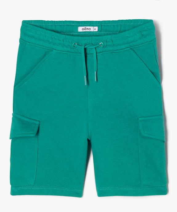 Bermuda cargo en maille à taille élastiquée garçon vue1 - GEMO (ENFANT) - GEMO