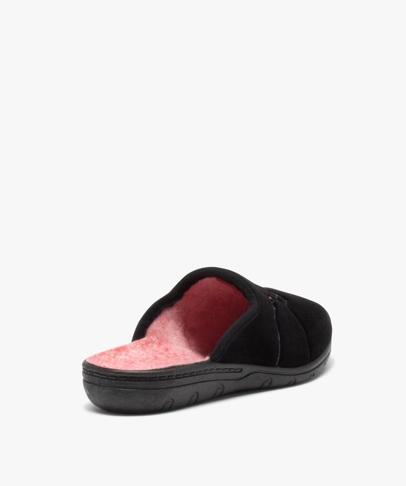Chaussons femme forme mule avec dessus brodé vue4 - GEMO 4G FEMME - GEMO