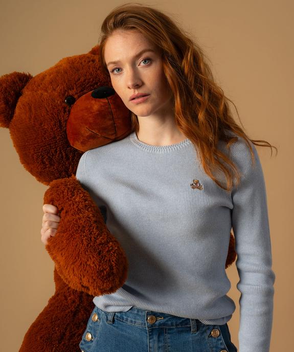 Pull fin en maille côtelée à col rond femme - LuluCastagnette vue1 - LULUCASTAGNETTE - GEMO