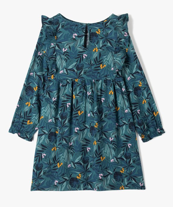 Robe fille à manches longues à motifs fleuris vue3 - GEMO (ENFANT) - GEMO